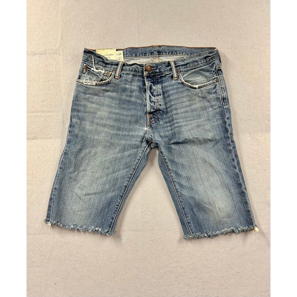 Abercrombie Men's Remsen Denim Low Rise Shorts Size 34x32